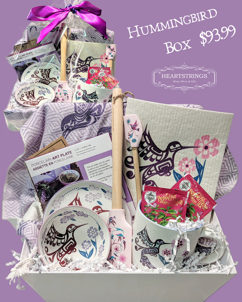 $93.99 Indigenious Hummingbird Box Gift Basket