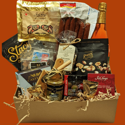$141.00 Snackers Gift Basket, Large w/ Wine