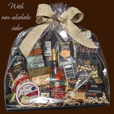$141.00 Snackers Gift Basket, Large w/ Wine