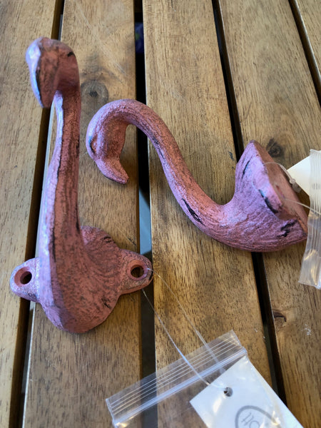 Pink Flamingo Hook, Cast Iron