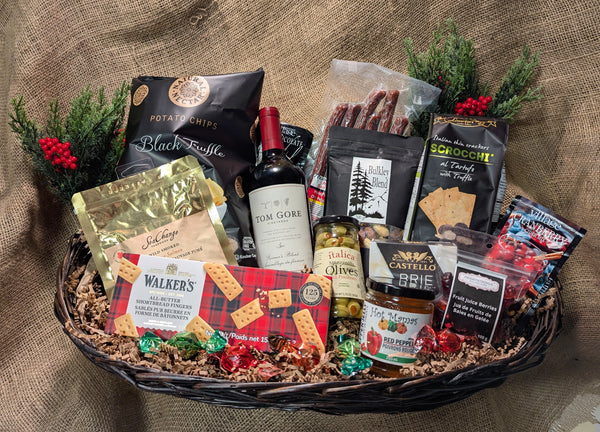 Snackers Gift Basket, Large w/ Wine $167.00