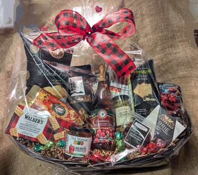 $142.00 Snackers Gift Basket, Large w/ Cider