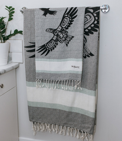 Cotton Towel (Small), Soaring Eagle
