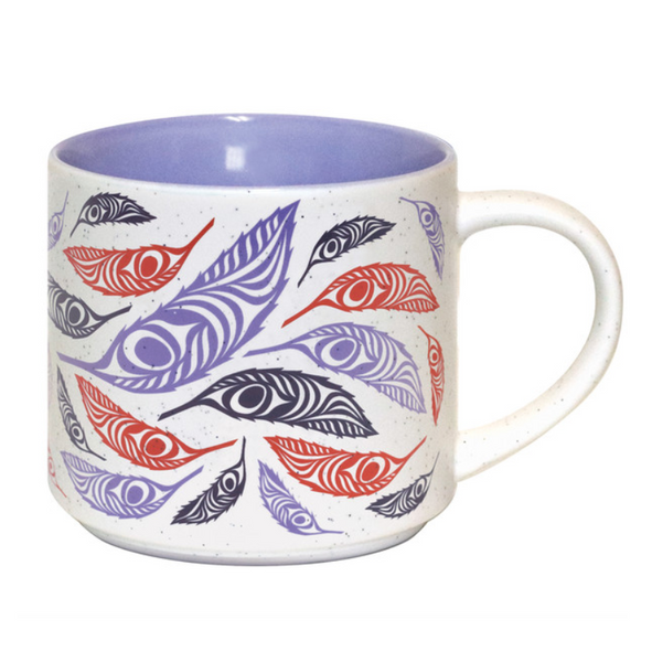 Ceramic Mug, Feather