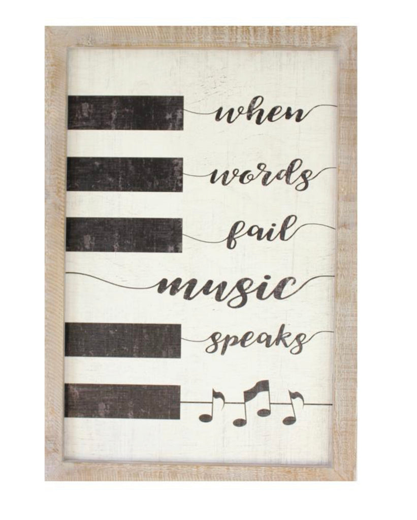 When Words Fail-Music Speaks, Wall Decor