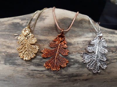 Necklace, B.C Birch Leaf Sm-Frosted Leaves