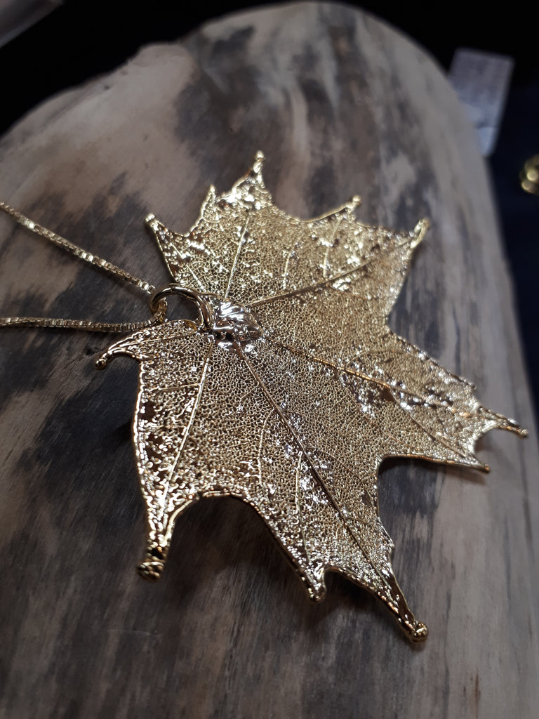Necklace, B.C Sugar Maple-Frosted Leaves