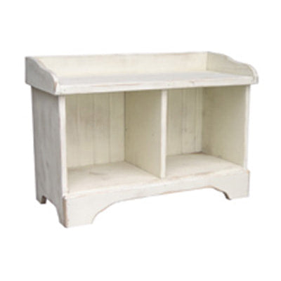 Authentic Wood 2-Cube Cubby Bench #262