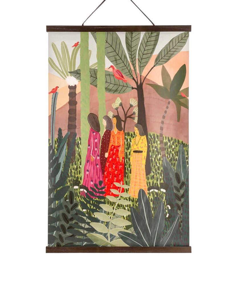 Indaba- Jungle Brights Linen Tapestry