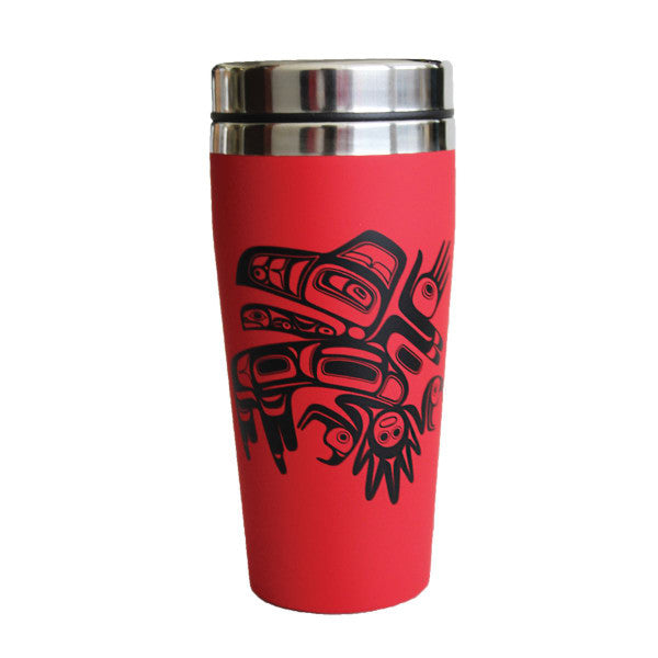 Travel Mug 16oz, Running Raven-Morgan Asoyuf