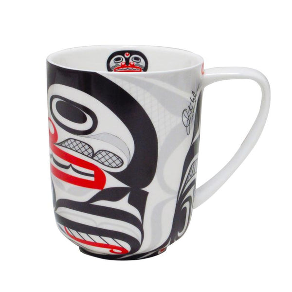 Porcelain Mug, Killer Whale Crosshatch-Curtis Wilson