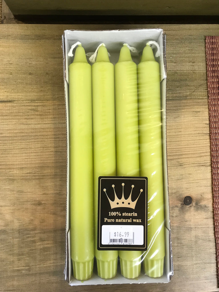 Tapers 8 Packs- 100% Stearin Natural Wax, Denmark Collection