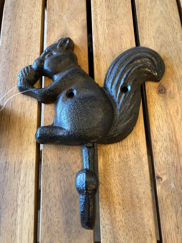 Squirrel Hook, Cast Iron – Heartstrings Home Decor & Gifts