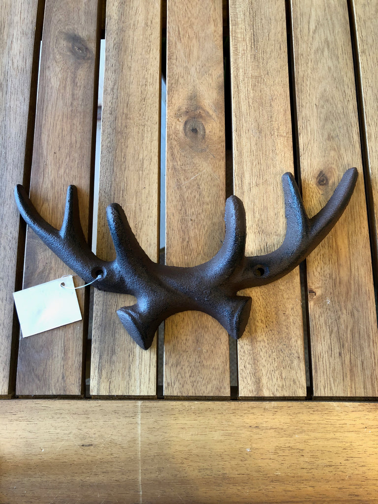 Moose Antler Hook, Cast Iron