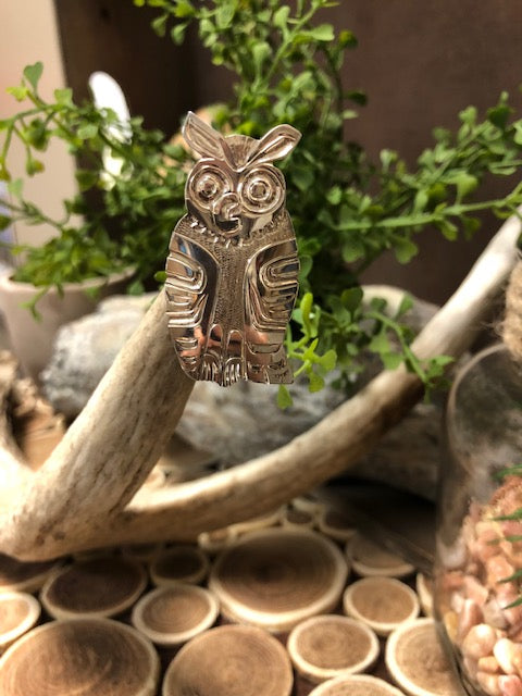 Ron Sebastian- Silver Owl Pendant