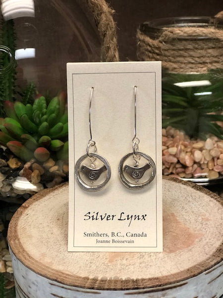 Earrings, Silver Lynx D024