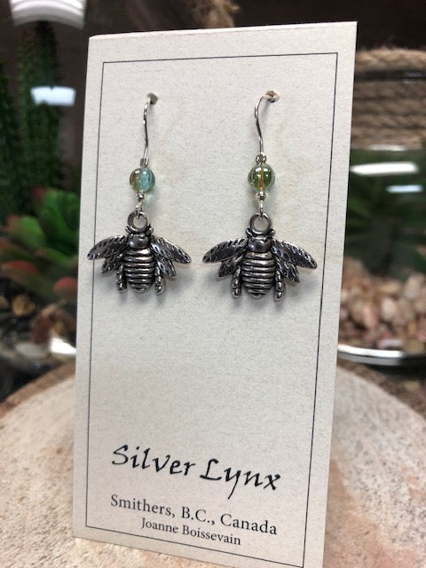 Earrings, Silver Lynx D103
