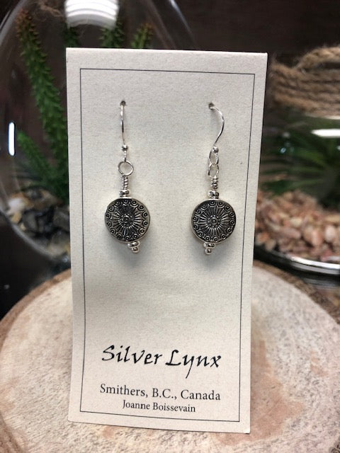 Earrings, Silver Lynx D043