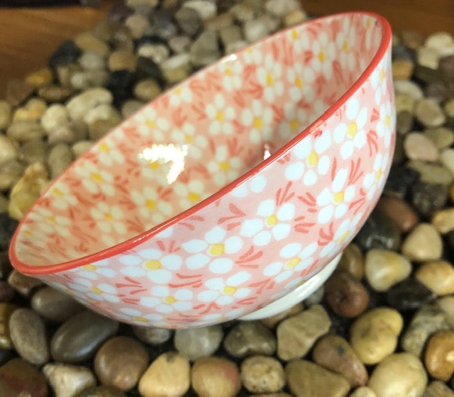 Ace- Bowl 4.75", Pink Flower, Japanese Style Stoneware