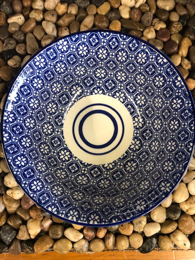 Ace- Blue Flower Bowl, Japanese Style Stoneware