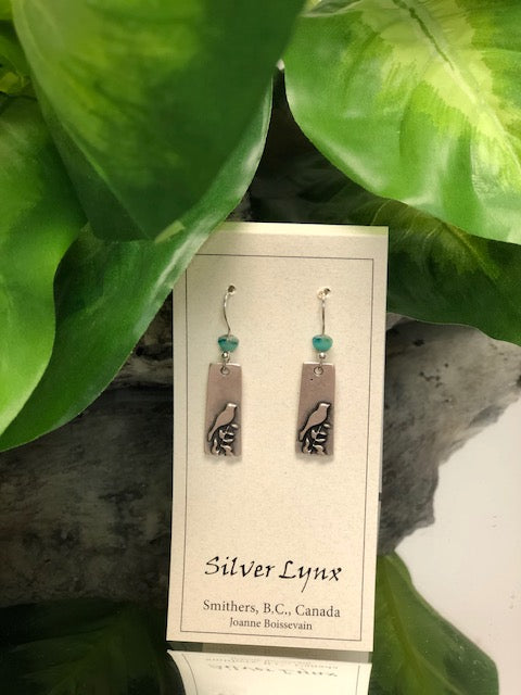 Earrings, Silver Lynx D142