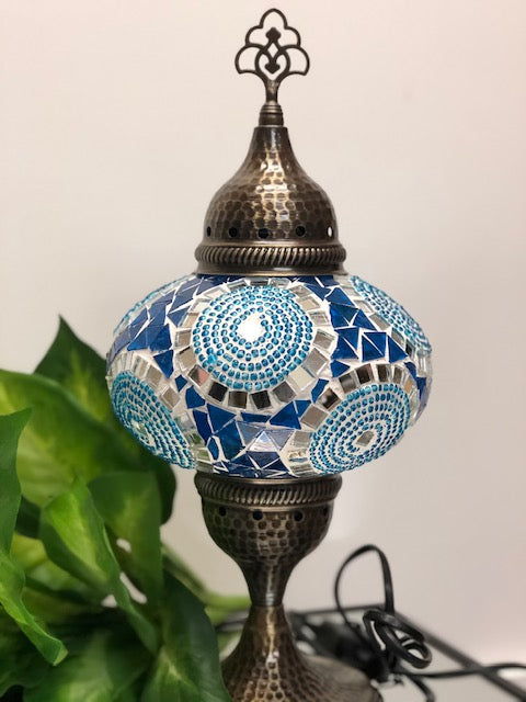 Quebanuer Imports- Turkish Mosaic Table Lamps, Small (15")
