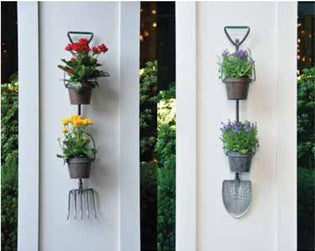 Planter, Wall-Pitchfork and Shovel