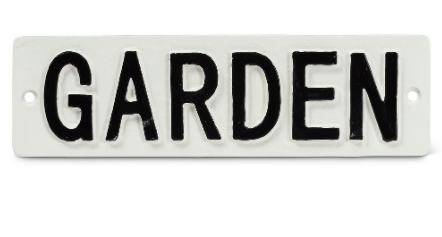 Garden Sign, Metal
