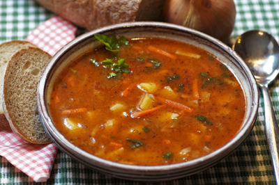 Simply Delish- Tomato Basil & Quinoa Soup