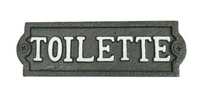 Toilette Plaque, Cast Iron