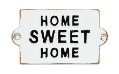 Home Sweet Home Plaque, Cast Iron