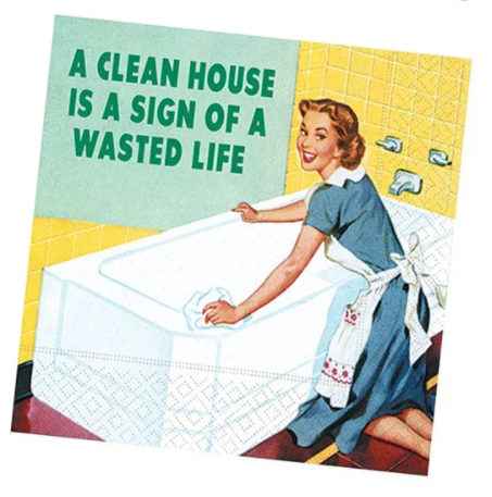 Beverage Napkins, Paper "A clean house..."