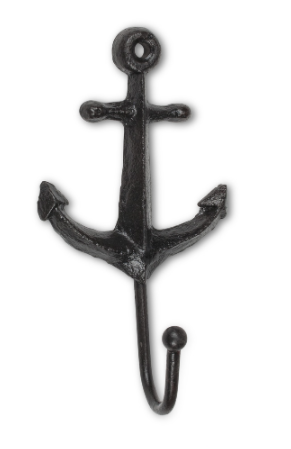 Anchor Single Hook 5", Cast Iron