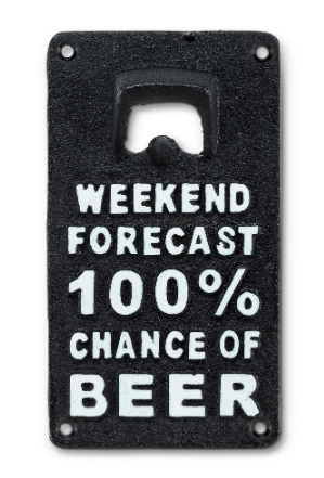 Cast Iron, 100% Chance of Beer Bottle Opener