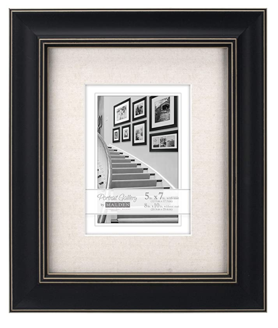 Malden- 11 x 14" or 16 x 20" Barnside Portrait Gallery Texture Mat Frame, Black