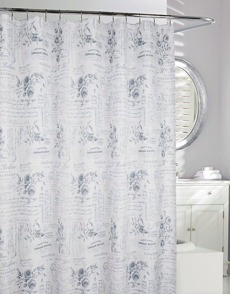 Shower Curtain, Enchanted-Fabric/Grey/White