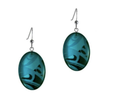 Earrings, Corrine Hunt-Silk Inspired Collection (Turquoise)