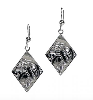 Earrings, Salmon-Bill Helin