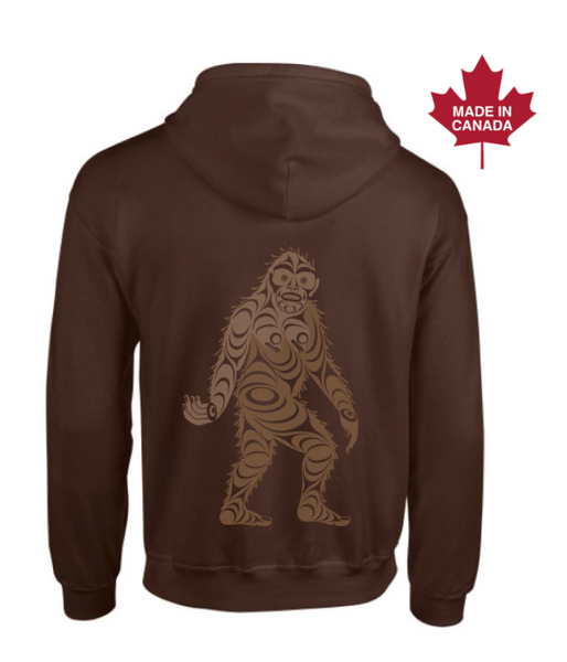 Zip Up Hoodie Men's (Brown), Sasquatch-Francis Horne Sr.