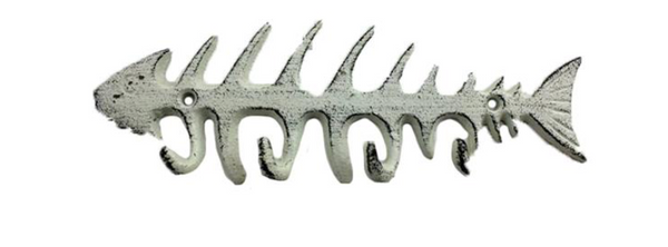 Fishbone Hook (4), Cast Iron