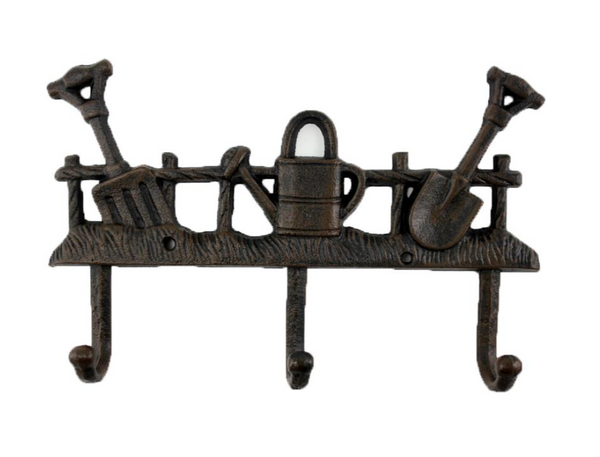 Garden Tools Key Rack, Cast Iron