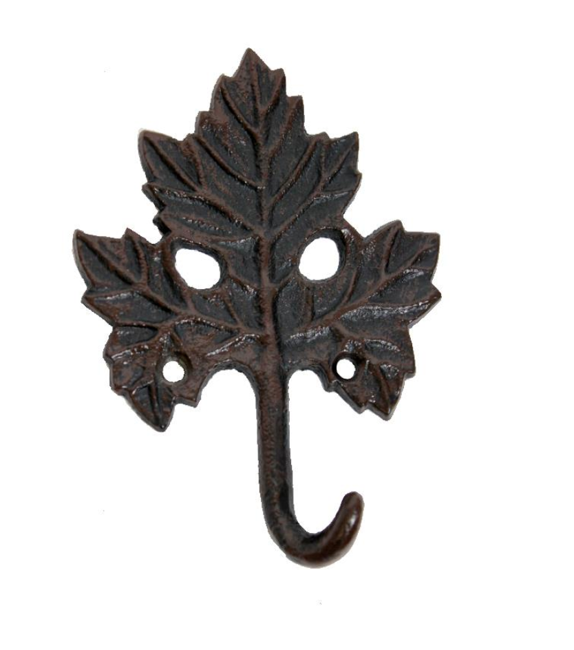 Maple Leaf Hook, Cast Iron – Heartstrings Home Decor & Gifts