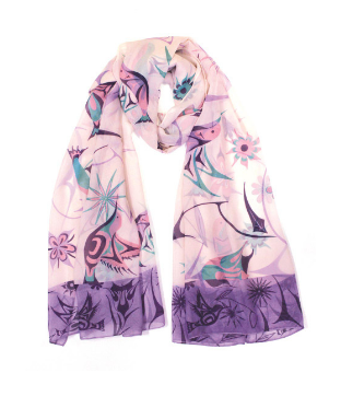 Chiffon Scarf, Hummingbird-Nicole La Rock