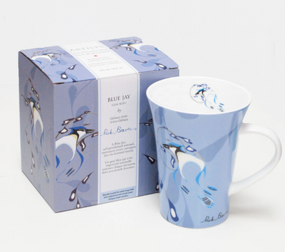Porcelain Mug, Blue Jay-Rick Beaver
