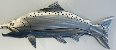 Anvil Island- Plasma Cut Salmon, Silver