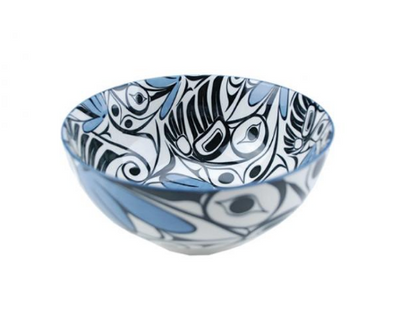Ceramic Bowl (8"), Hummingbird/Large-Bill Helin