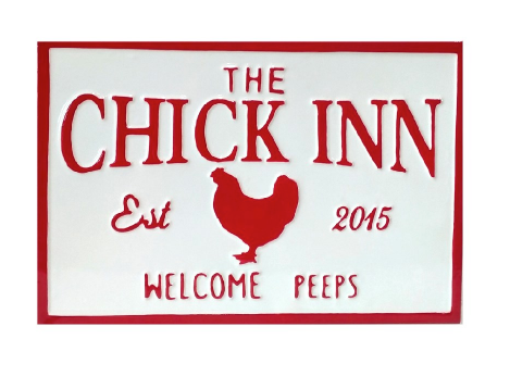 The Chick Inn-Welcome Peeps, Metal Sign