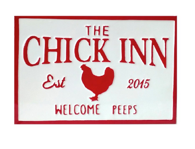 The Chick Inn-Welcome Peeps, Metal Sign