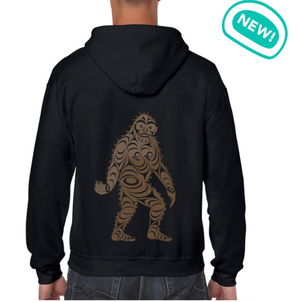 Zip Up Hoodie Men's (Black), Sasquatch-Francis Horne Sr.
