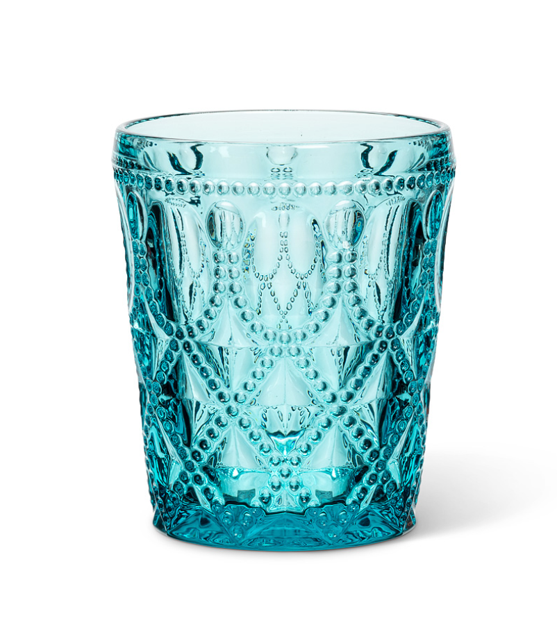 Tumbler, Jewel & Bead (Turquoise)-Glass